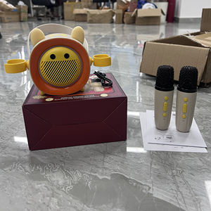 Machine de karaoké portable mini avec microphone et haut-parleur lumineux, idéale pour offrir en cadeau musical aux enfants pendant <span class=keywords><strong>les</strong></span> fêtes - Product Image 5