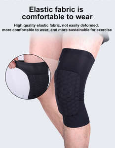 Customized Logo Dance Wrestling Sports Protective Gear Non-<b>Slip</b> Elastic Anti-bump Honeycomb Thick Spandex <b>Nylon</b> Knee Pads - Product Image 5