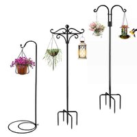Support de crochet de berger en fer panier suspendu prise de jardin verticale crochet suspendu au sol lanterne suspendue support de fleurs présentoir