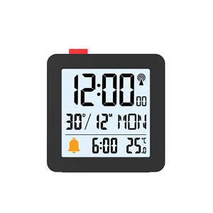 Reloj Despertador Digital con Monitor de Temperatura, Función de Snooze, Calendario, Termómetro, Radio Electrónica de Mesa, Reloj Despertador con Cafetera - Product Image 1