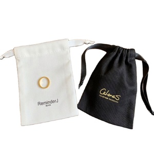 Factory Wholesale Small Black and <b>White</b> Cotton <b>Bag</b> Jewelry <b>Gift</b> Storage Recycle Cotton Drawstring <b>Bag</b> - Product Image 1