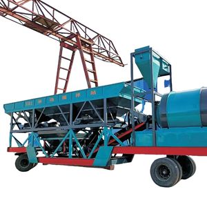 Centrale à béton sèche mobile approuvée CE Centrale à béton professionnelle mobile - Product Image 4