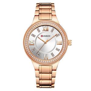 Montre à quartz pour femmes la plus populaire, luxe, mode, étanche, bracelet en acier inoxydable, cadran en verre - Product Image 6