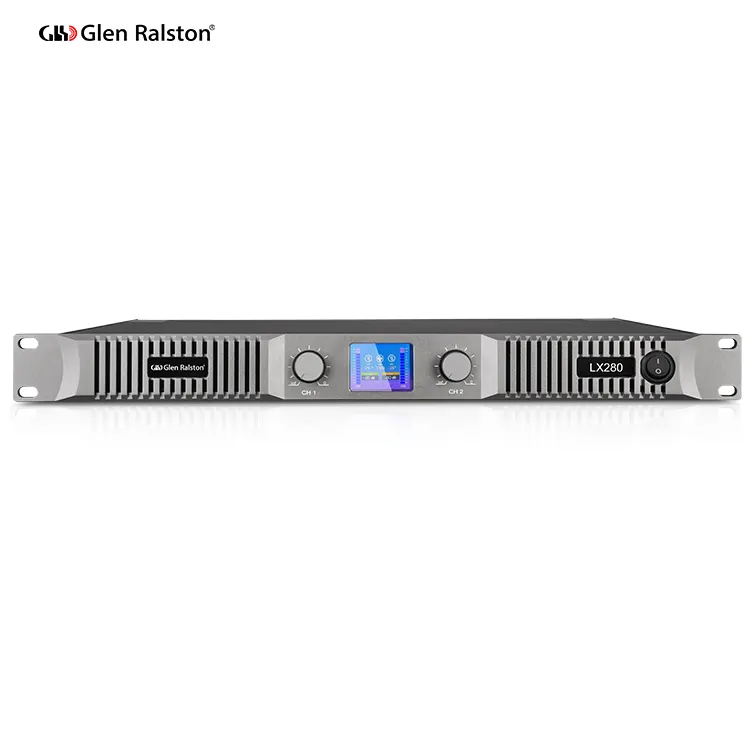 Glen Ralston LX280 800W * 2 Efek Suara Kinerja Kelas HIFI Profesional 1U Kelas D Penguat Daya Digital