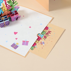Numero fai da te biglietti <span class=keywords><strong>di</strong></span> auguri 3d <span class=keywords><strong>di</strong></span> buon <span class=keywords><strong>compleanno</strong></span> con mini biglietto per la scrittura - Product Image 5