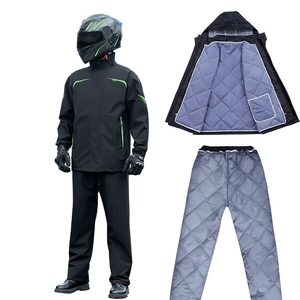 Veste et pantalon de pluie imperméables coupe-vent pour moto avec logo personnalisé, poncho de pluie séparé pour la randonnée, les excursions et les voyages - Product Image 2