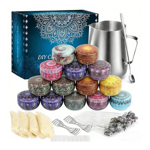 Set de Regalo de Velas Tranquilidad en Lata Compacta, Mezcla de Soja para Aromaterapia, Colección Boutique Festiva, Selección de Lujo - Product Image 1