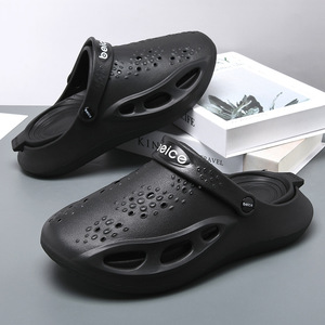 Men's Summer Thick Soled <b>Clog</b> Slippers White Non Slip Outdoor Beach Shoes 40-45 Size One Piece Molding Low Heel Sandals - Product Image 4
