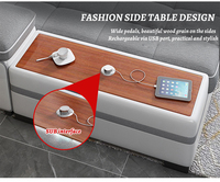 Italienisches Stoffs ofa Einfaches modernes modulares Sofa Große Wohnung Neues Baumwoll-Leinen-Latex-Technologie-Stoffs ofa