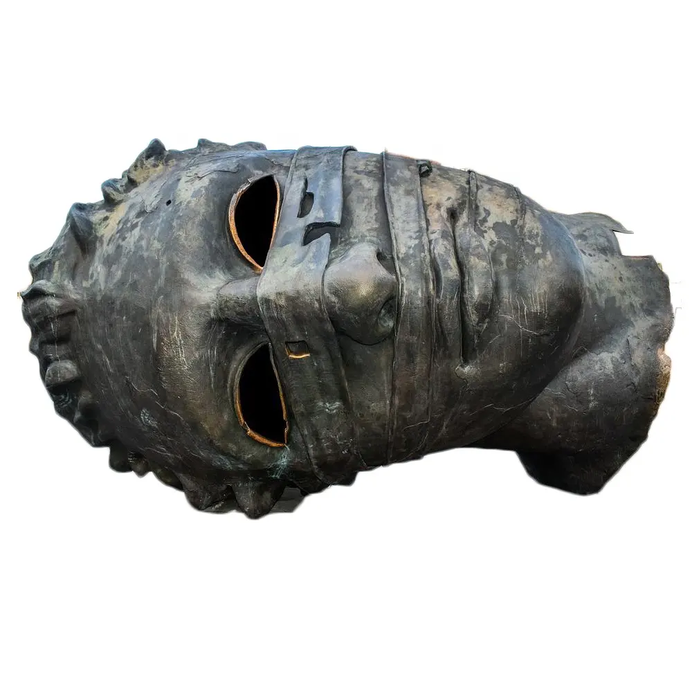 Custom Outdoor Garden Sculpture Large Decor Art Creative Abstract Human Face Metal Cast Bronze Statues