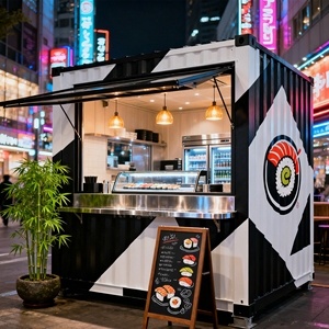 ร้านกาแฟเคลื่อนที่ คอนเทนเนอร์ร้านอาหาร บาร์กาแฟ ทันสมัย แข็งแรง ทนทาน - Product Image 3