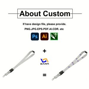 สายคล้องคอโพลีเอสเตอร์แบบถอดได้พร้อมที่ใส่บัตรประจำตัว พิมพ์ลายตามสั่ง สำหรับขายส่งเพื่อการส่งเสริมการขาย - Product Image 2
