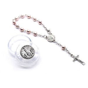 Chapelet <span class=keywords><strong>de</strong></span> Fátima unisexe en alliage <span class=keywords><strong>de</strong></span> zinc plaqué argent antique avec perles imitation perle et croix, pour <span class=keywords><strong>la</strong></span> prière et comme cadeau catholique - Product Image 5