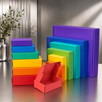Boîtes pliables personnalisables en carton ondulé recyclable, écologiques, faites à la main, robustes, pour vêtements, chaussures, chaussettes, emballages cadeaux
