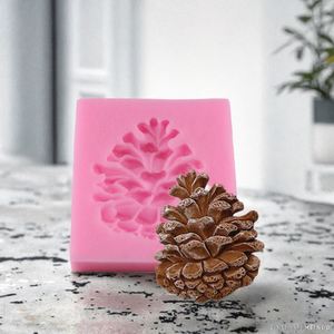 DIY Pinecone Christmas Series <b>Silicone</b> Fondant Molds, Cake Border Decorating <b>Tools</b>, Chocolate Molds - Product Image 4