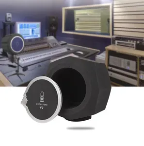 Bufu profesional globo ocular micrófono aislamiento escudo acústico micrófono parabrisas cubierta de espuma para micrófono de estudio de grabación