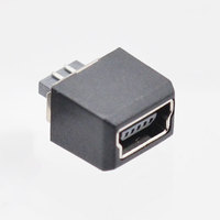 Connecteur femelle Mini USB 5P Type B, câble à 180 degrés, type à souder, prise jack pour la charge et le transfert de données