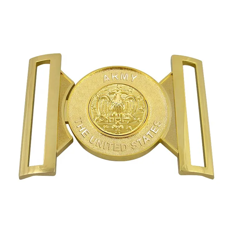 Custom Blank Metal Interlocking Brass 2 inch Belt Buckle