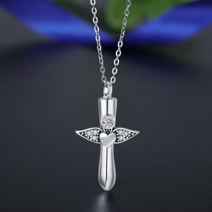 925 <span class=keywords><strong>de</strong></span> ala <span class=keywords><strong>de</strong></span> Ángel <span class=keywords><strong>de</strong></span> plata corazón urna <span class=keywords><strong>de</strong></span> cenizas <span class=keywords><strong>de</strong></span> cremación COLLAR COLGANTE <span class=keywords><strong>de</strong></span> joyería - Product Image 3