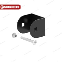 Cerca de metal galvanizado negro para parques, fábricas, jardines, cercado perimetral