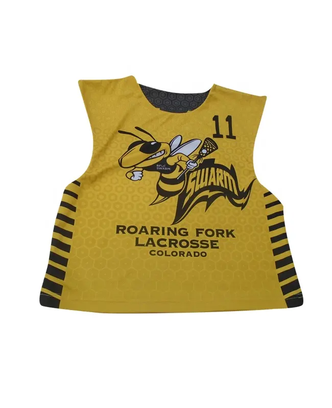 Top quality custom lacrosse pinnies, reversible lacrosse pinnies