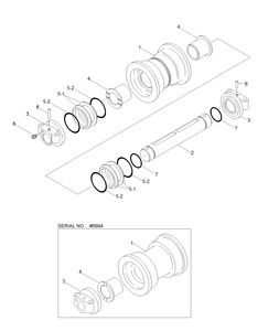 Rullo Inferiore 81N8-11011GG, Parti per Escavatori, Rullo di Scorrimento per Sottocarro Escavatore <span class=keywords><strong>Hyundai</strong></span> - Product Image 2