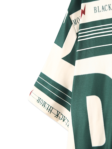 Phụ Nữ Của Thời Trang Thanh Lịch Cộng Với Kích Thước Mùa Hè V Hàng Đầu In Hoa Dệt Kim T-Shirt Với Thêu Logo Trang Trí Ngắn Chiều Dài - Product Image 5