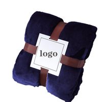 Couverture en polaire tricotée 100 % polyester, style vison, avec logo personnalisé, écologique, pour toutes les saisons