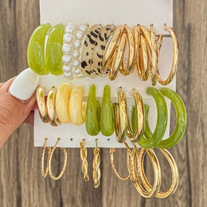 Joyería de moda <span class=keywords><strong>MIO</strong></span> para damas jóvenes, conjuntos de pendientes de aleación geométrica con incrustaciones de <span class=keywords><strong>diamantes</strong></span>, perlas, <span class=keywords><strong>diamantes</strong></span> de imitación, Círculo de moda, mariposa - Product Image 6