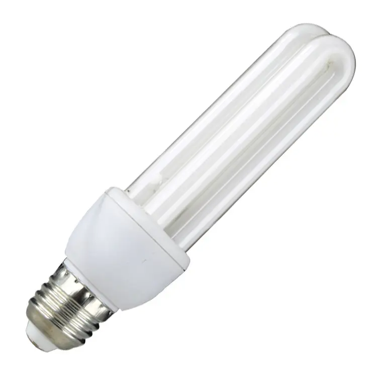 Fabrikgroßhandel superleuchtende E27 spiralförmige dreifarbige 2U-CFL-Lampe energiesparende U-Typ-Glühlampe 5 W 15 W 20 W weiß 1800 W Licht