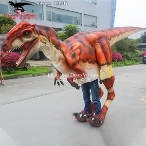 Traje de dinosaurio Animatronic vívido disfraz de adulto en Halloween