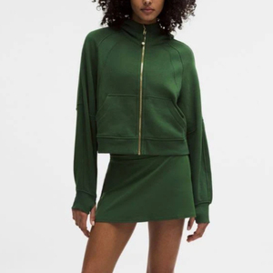 Nuevo Conjunto de Sudadera con Capucha Verde y Falda para Mujer, Ropa Deportiva Informal de <span class=keywords><strong>Dos</strong></span> Piezas, Atuendo Informal para Uso Diario - Product Image 1