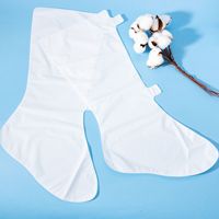 Masker kaki kain Nonwoven kustom pabrik langsung 2 pasang lembaran panjang cairan krim garam mawar lidah buaya Herbal untuk kulit mati
