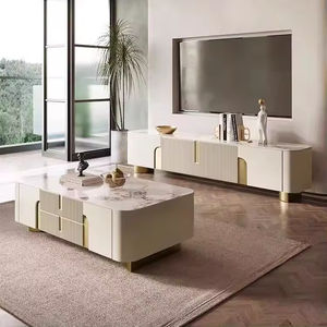 Moderno <span class=keywords><strong>43</strong></span> <span class=keywords><strong>pulgadas</strong></span> 2025 Europa Smart <span class=keywords><strong>TV</strong></span> Stands con <span class=keywords><strong>mesa</strong></span> de centro Precio barato Blanco <span class=keywords><strong>TV</strong></span> Muebles para sala de estar con función de almacenamiento - Product Image 4