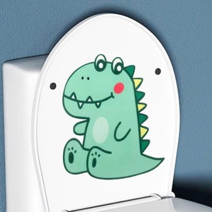 1 pieza bonita decoración de baño de dibujos animados Douyin pegatinas de pared de baño del mismo estilo desodorante y decoraciones de inodoro de fieltro - Product Image 4