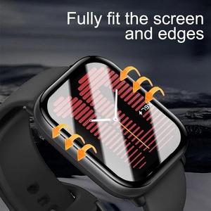 BEEFLYPOWER PMMA Protector de pantalla Película antiarañazos para Amazfit <span class=keywords><strong>GTR6</strong></span> Active Película protectora Ultra-HD de cobertura total (no de vidrio) - Product Image 4