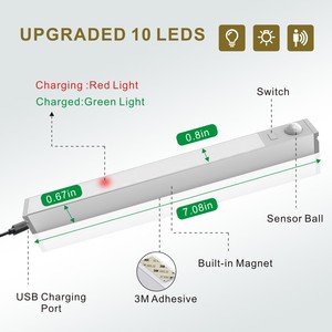 <b>Wireless</b> LED Under-Cabinet Lighting with Charging Dock ,Rechargeable Motion-Activated Indoor <b>Lights</b>, Dimmable Closet <b>Lights</b> - Product Image 4