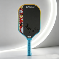 Raquette de padel personnalisée professionnelle en fibre de carbone brute T700, surface approuvée USAPA, contrôle de rotation élevé, sélection de noyaux de raquette OEM ODM