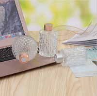 Lot de 12 bouteilles rechargeables de 100ml, en cristal, original, rond, vide, pour voiture, aromathérapie, vente en gros