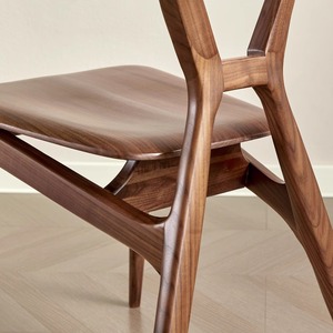 Nordic Minimalist Solid Wood <b>Dining</b> <b>Chair</b> North American Black Walnut Stable Design For <b>Dining</b> Room - Product Image 3