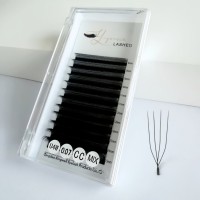 Extensions de cils préfabriquées en PBT synthétique en forme de U YY/3W/4W/5W, 0,07 mm, naturelles, douces, faites à la main, volume complet 2D 3D 4D 5D