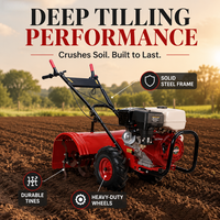 Petite motoculteur rotative à moteur essence pour le travail du sol