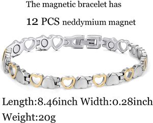 Bracelet magnétique Hokiamcn, soins de santé, <span class=keywords><strong>pour</strong></span> soulager la douleur, la fatigue, perdre du poids, amincir le corps, élégant et tendance - Product Image 2