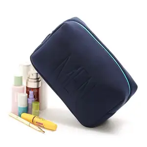 custom logo private label travel cosmetic pouch zipper makeup bags waterproof Protective neoprene make up organizer bags