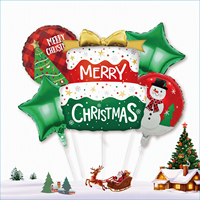 Kit d'arche de ballons de Noël festifs, ensemble de ballons en latex et en aluminium avec chaîne de ballons et colle pour la décoration de centres commerciaux, de maisons et de fêtes.