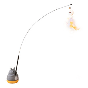 Bacchetta con Piume per Gatti con Manico Lungo - Delicata sulla Energia del Gattino, Giocattolo per Animali Domestici Durevole e Resistente ai Morsi con Campanello - Product Image 5