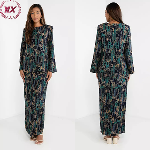 Robe malaise traditionnelle pour femmes-Été Respirant <span class=keywords><strong>Baju</strong></span> <span class=keywords><strong>Kurung</strong></span> Musulman Casual Office Wear en Satin et Soie Ready Supply - Product Image 5