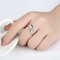 Bague double motif dauphin style couple romantique en or 18 carats avec cristaux et strass, élégante et simple, ouverte, pour mariage et fiançailles