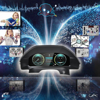 Tableau de bord numérique intelligent QLED 12,3 pouces pour voiture, système Linux avec garantie d'un an
