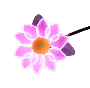 2024 lighting EL wire neon glow silk flower